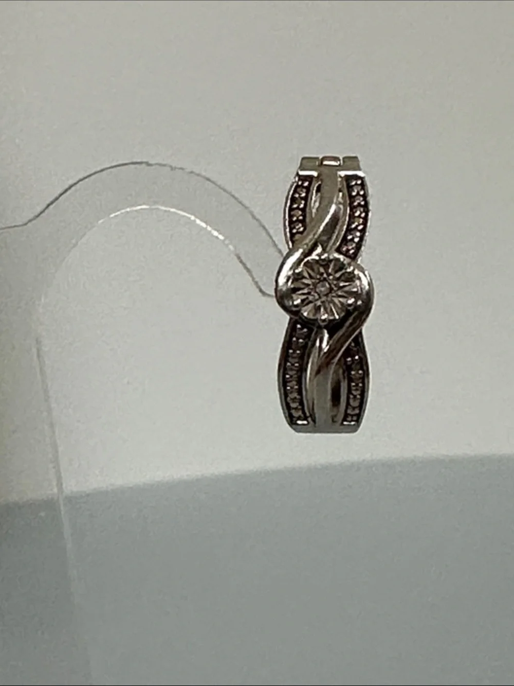 925 Diamond Silver with Center Diamond Earrings​